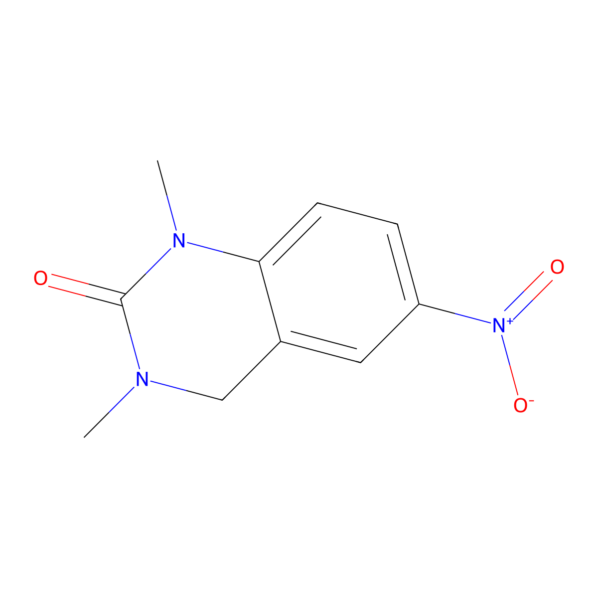 1,3-Dimethyl-6-nitro-3,4-dihydroquinazolin-2(1H)-one molecular structure, CAS 233775-52-5