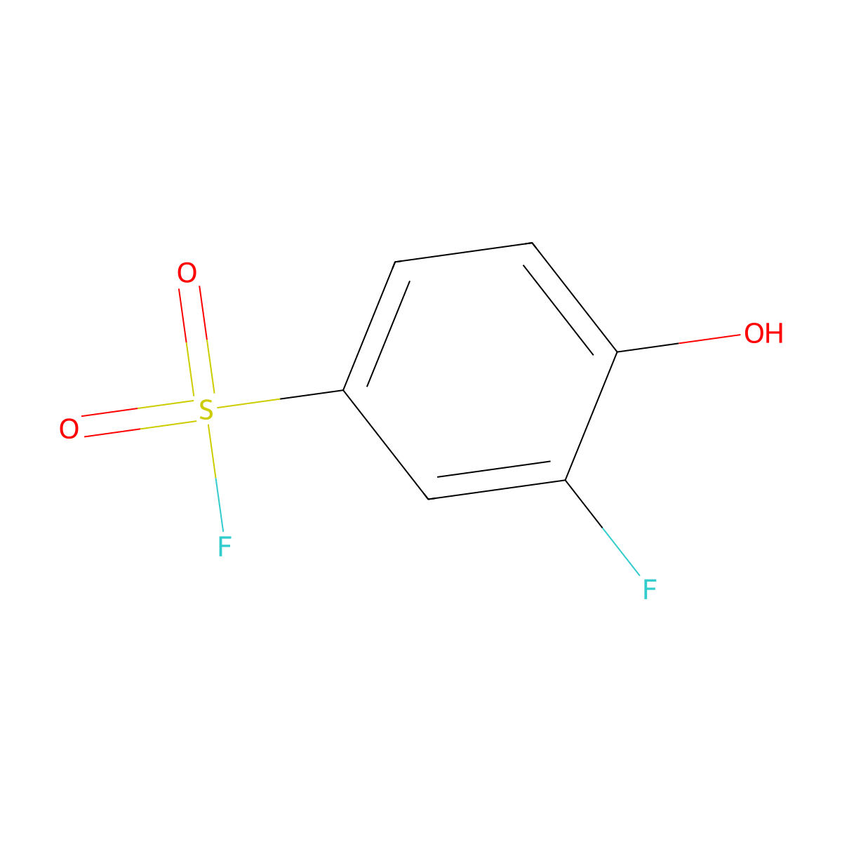 3-Fluoro-4-hydroxybenzene-1-sulfonyl fluoride molecular structure, CAS 23378-93-0