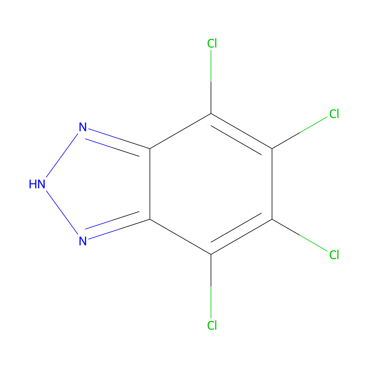 4,5,6,7-Tetrachloro-1H-1,2,3-benzotriazole molecular structure, CAS 2338-10-5