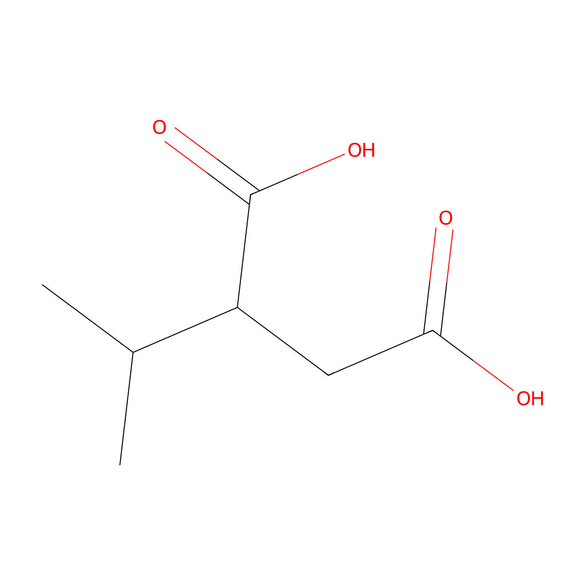 2-(Propan-2-yl)butanedioic acid molecular structure, CAS 2338-45-6