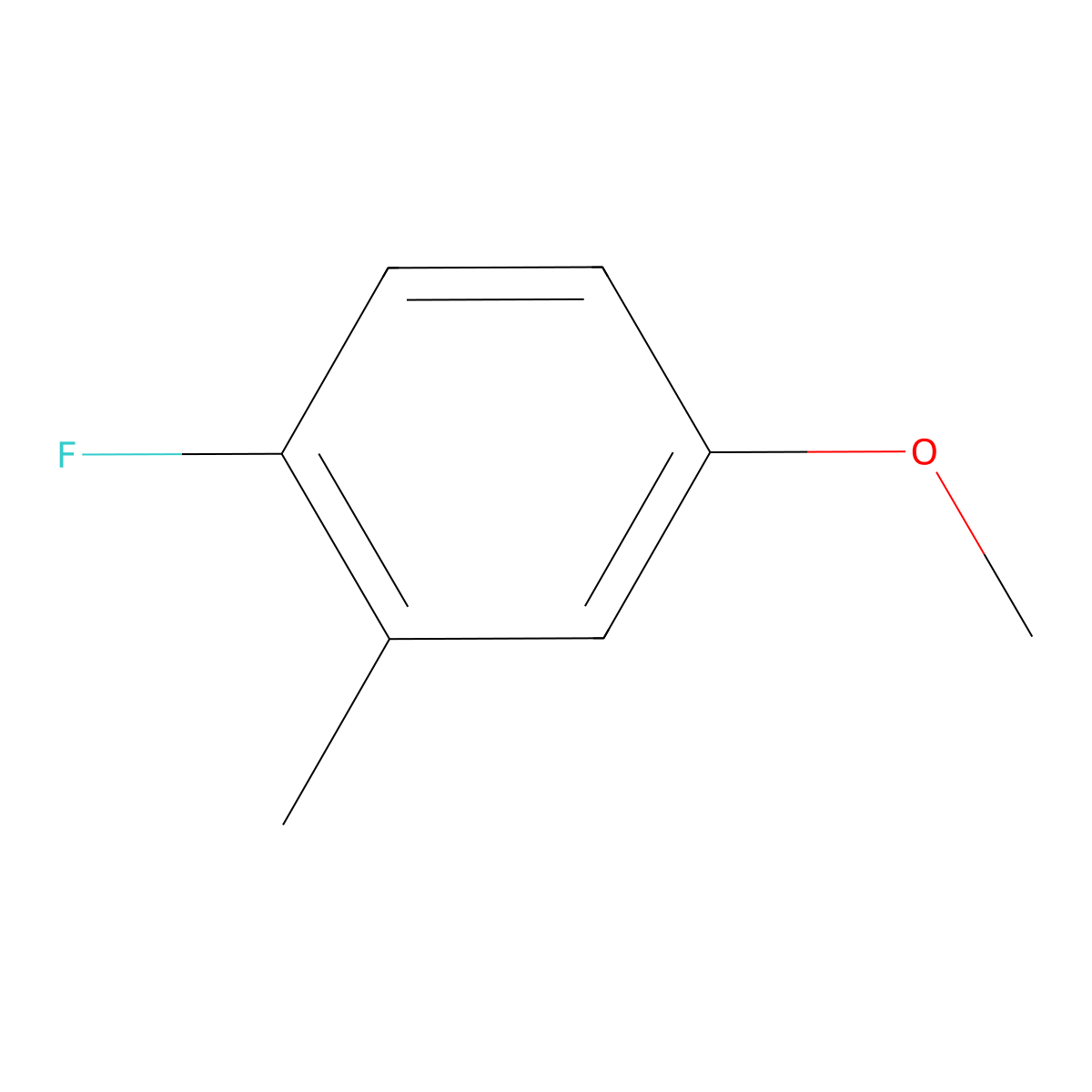 4-Fluoro-3-methylanisole molecular structure, CAS 2338-54-7