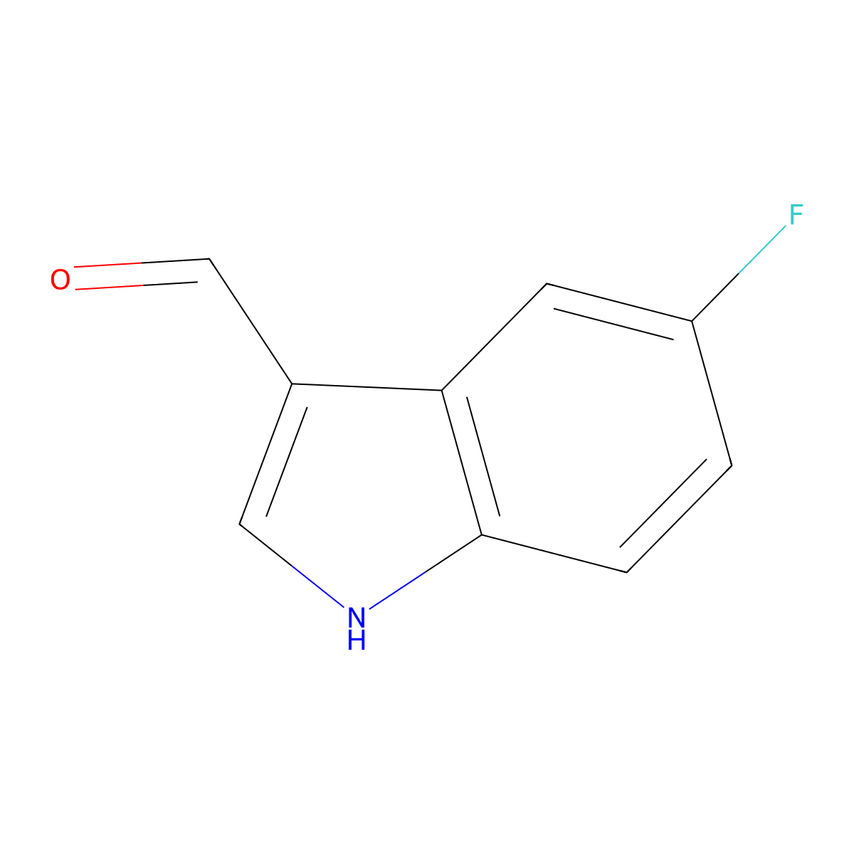 5-fluoro-1H-indole-3-carbaldehyde molecular structure, CAS 2338-71-8