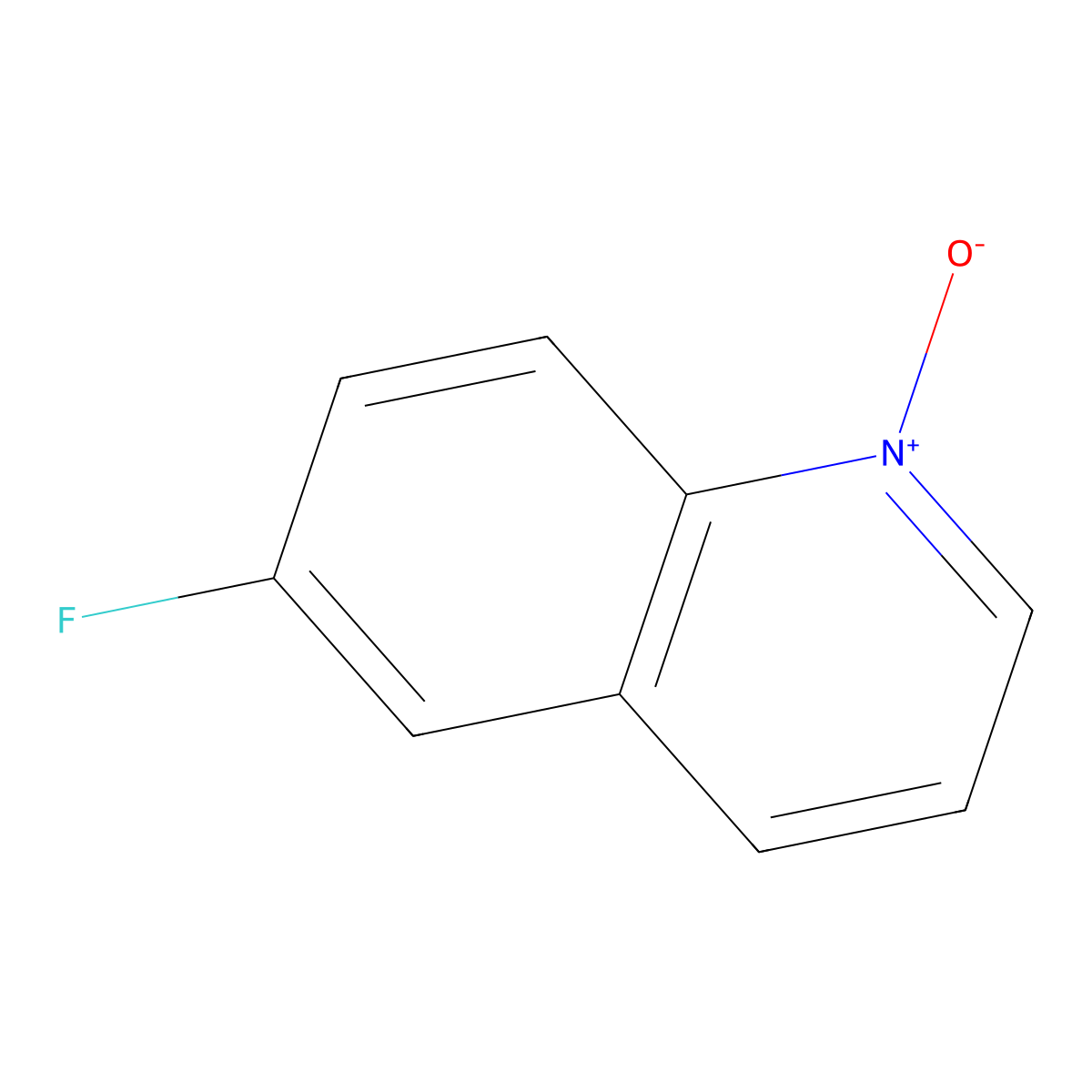 6-Fluoro-1-oxo-1lambda~5~-quinoline molecular structure, CAS 2338-74-1