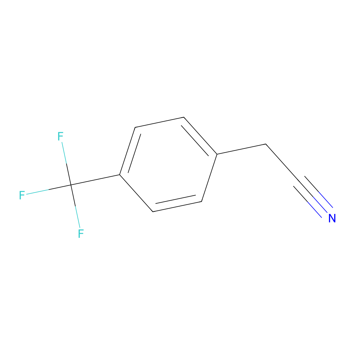 4-(Trifluoromethyl)phenylacetonitrile molecular structure, CAS 2338-75-2