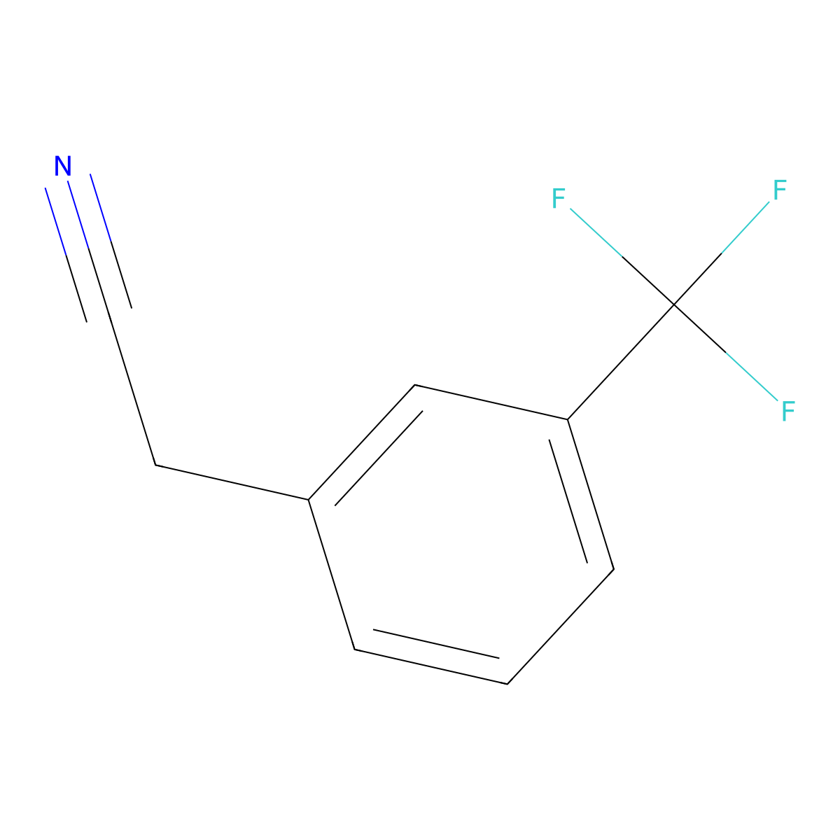m-Trifluoromethylphenylacetonitrile molecular structure, CAS 2338-76-3