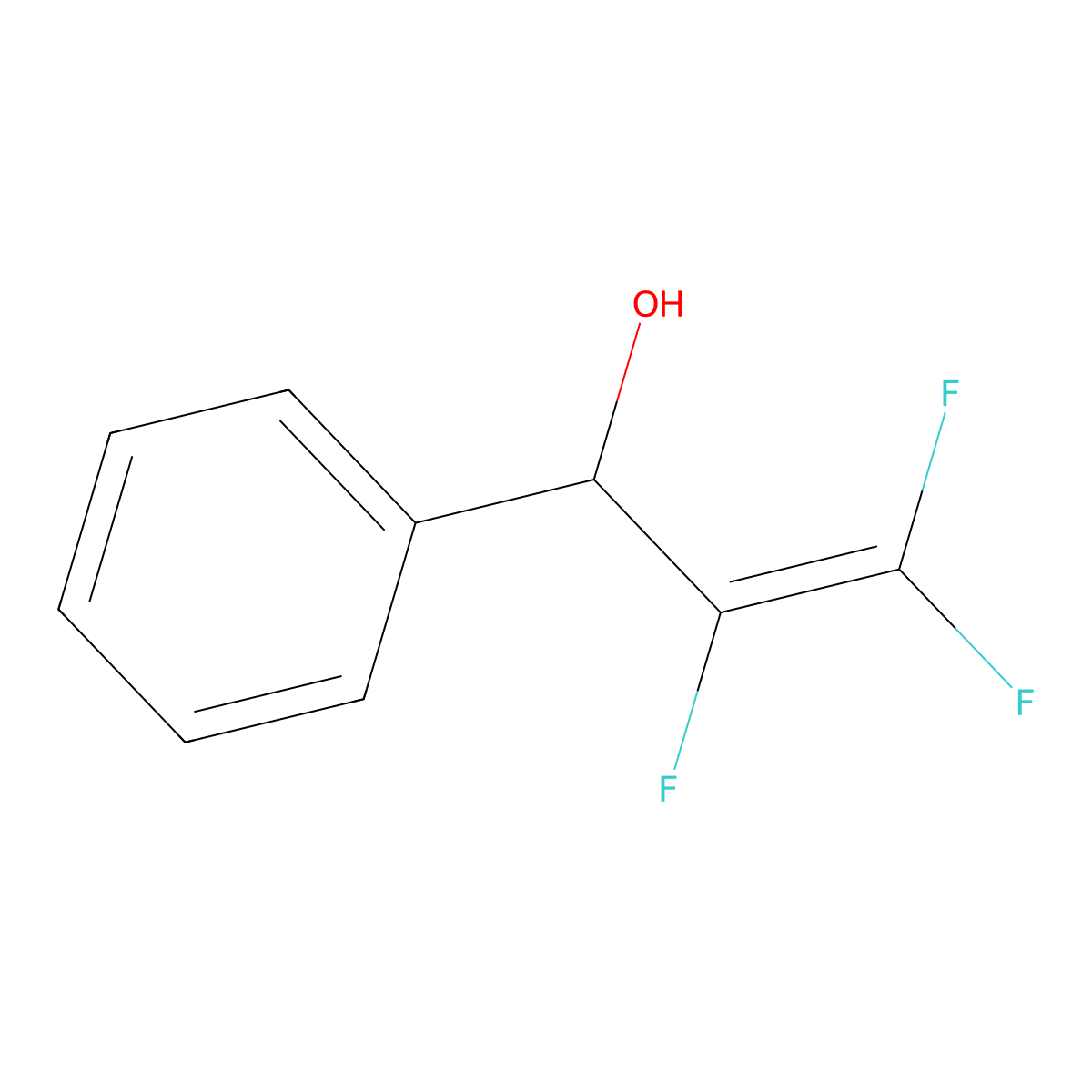 2,3,3-Trifluoro-1-phenylprop-2-en-1-ol molecular structure, CAS 2338-85-4