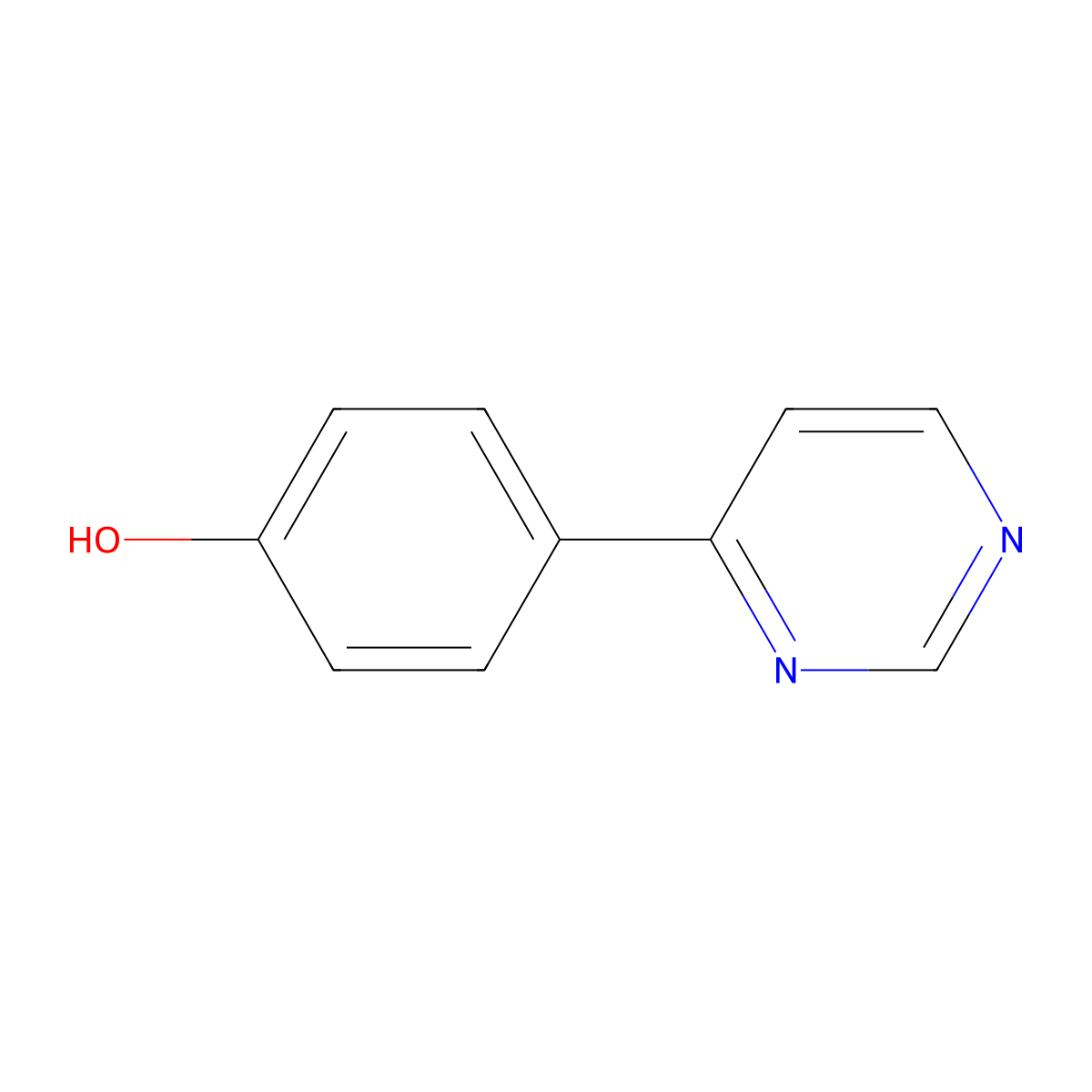 4-(Pyrimidin-4-yl)phenol molecular structure, CAS 23380-78-1