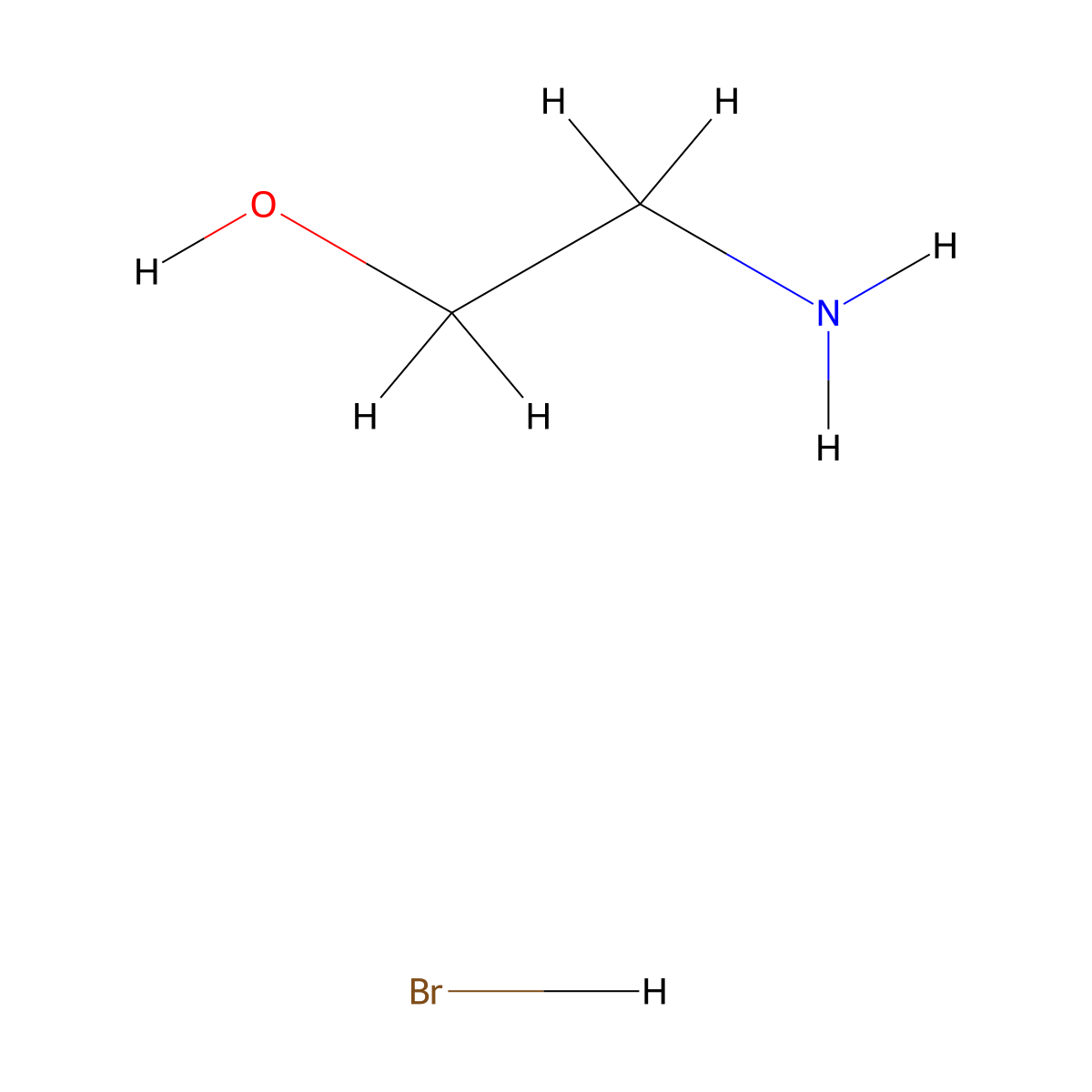 Ethanol, 2-amino-, hydrobromide (1:1) molecular structure, CAS 23382-12-9