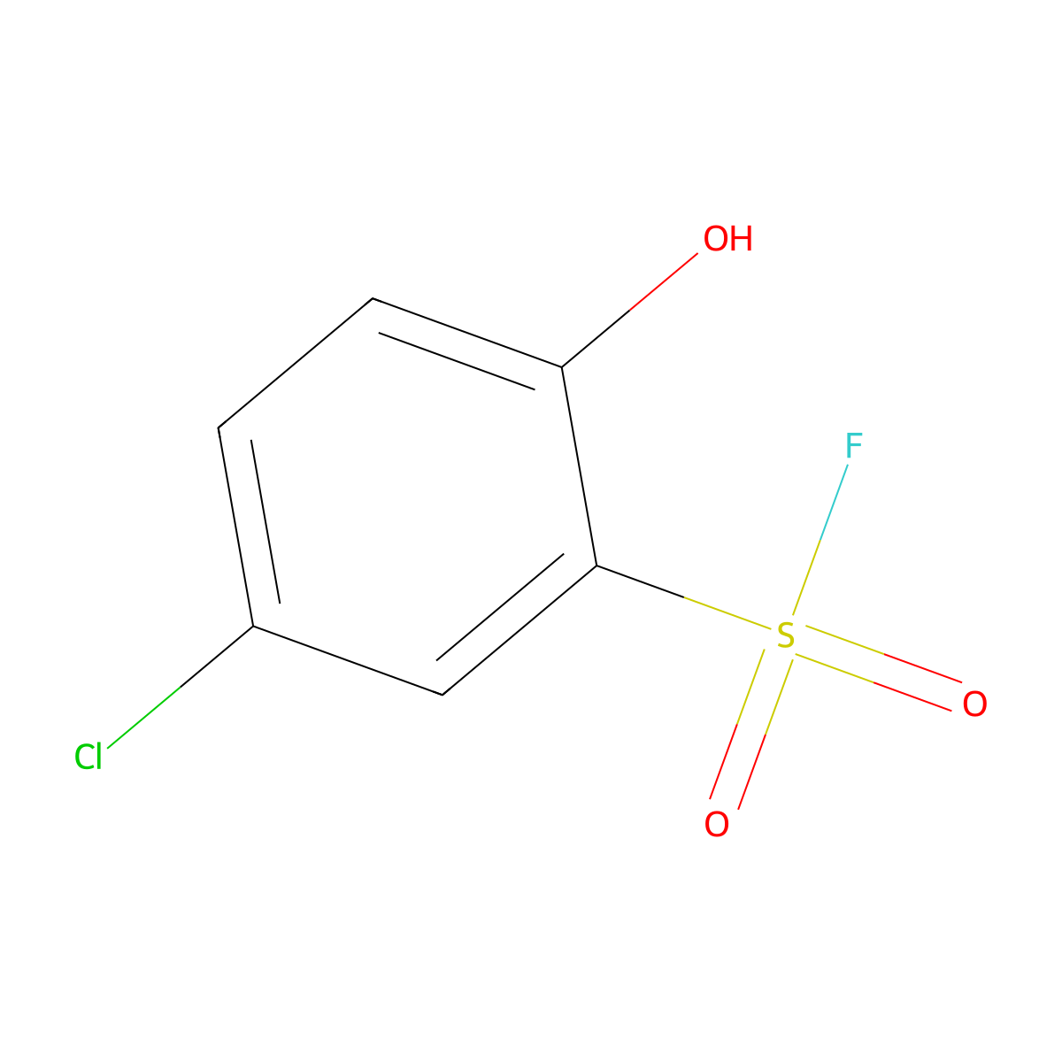 Benzenesulfonylfluoride, 5-chloro-2-hydroxy- molecular structure, CAS 23383-92-8