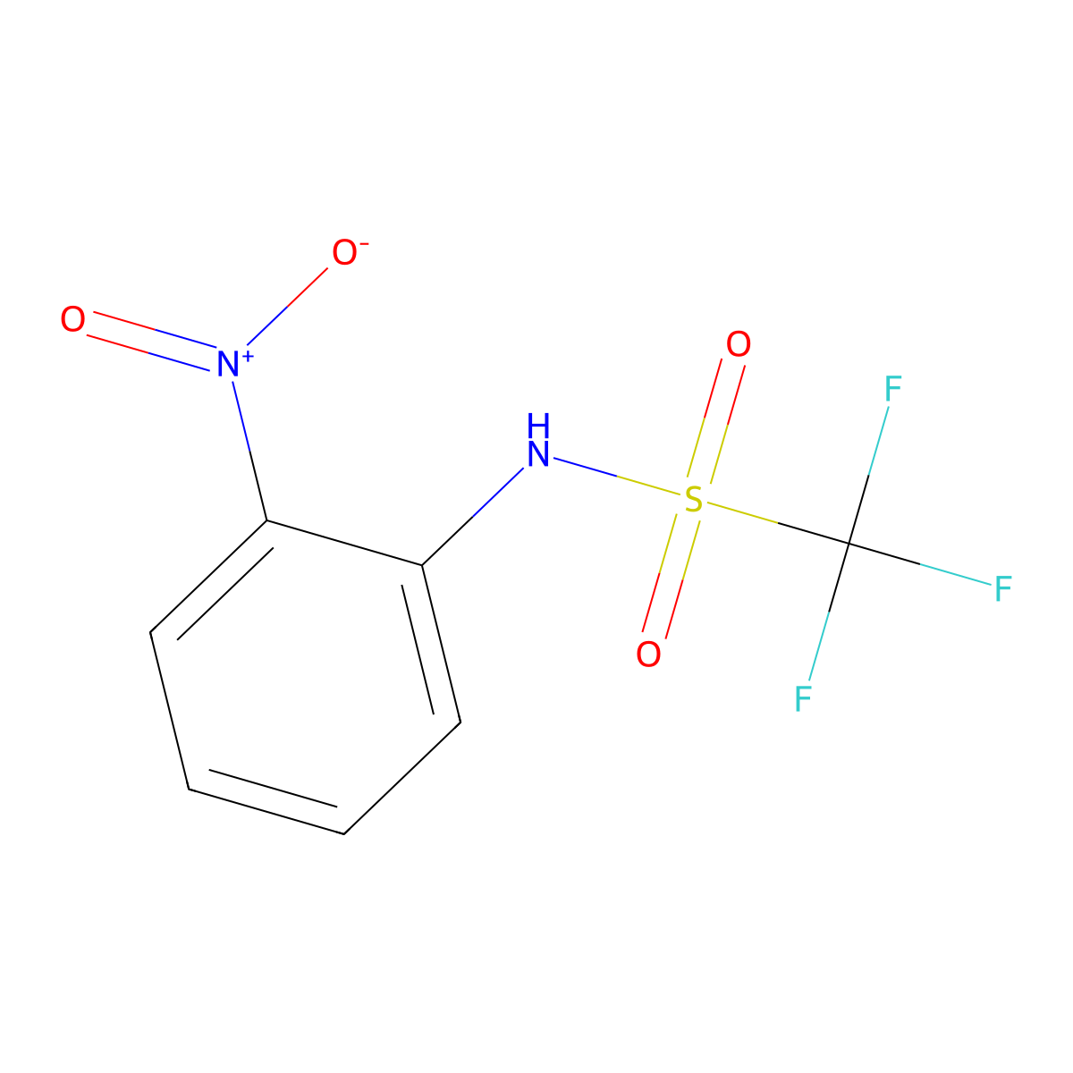 1,1,1-trifluoro-N-(2-nitrophenyl)methanesulfonamide molecular structure, CAS 23384-28-3