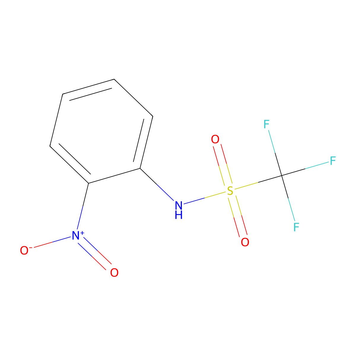 1,1,1-trifluoro-N-(2-nitrophenyl)methanesulfonamide molecular structure, CAS 23384-28-3