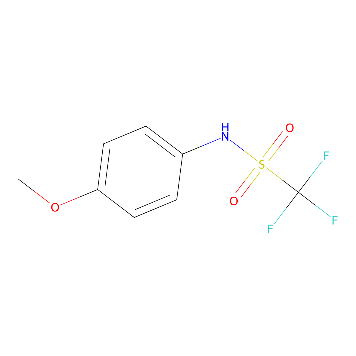 P-Meo CF3-methanesulfonanilide molecular structure, CAS 23384-34-1