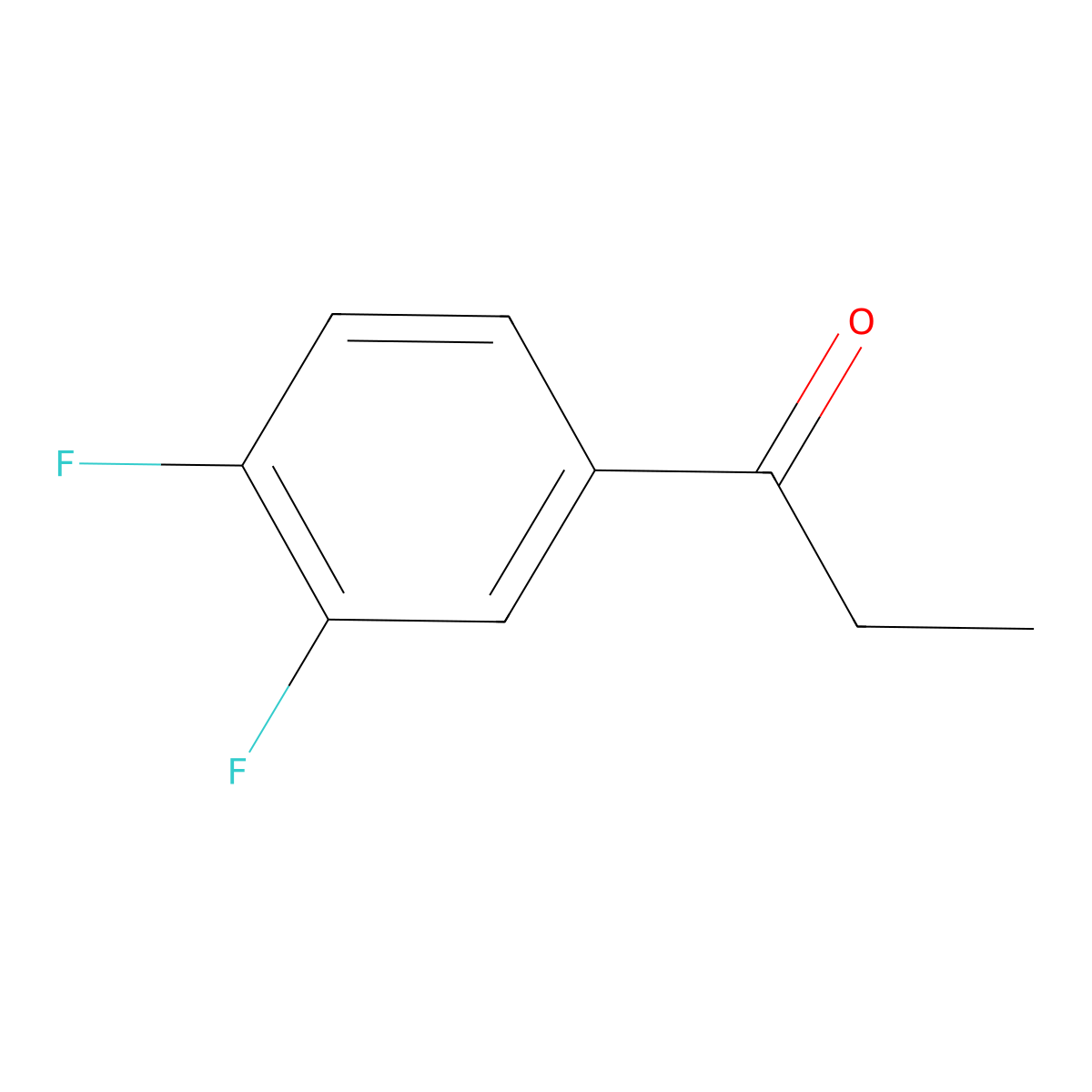 1-(3,4-Difluorophenyl)-1-propanone molecular structure, CAS 23384-72-7