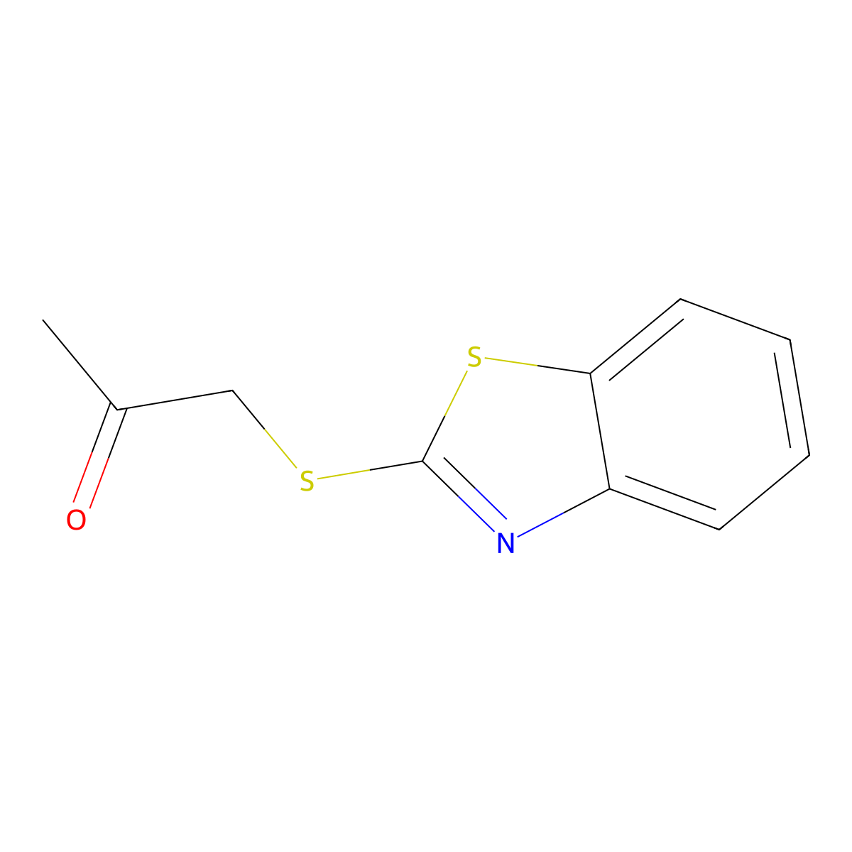 1-(Benzthiazol-2-ylthio)-propan-2-one molecular structure, CAS 23385-34-4