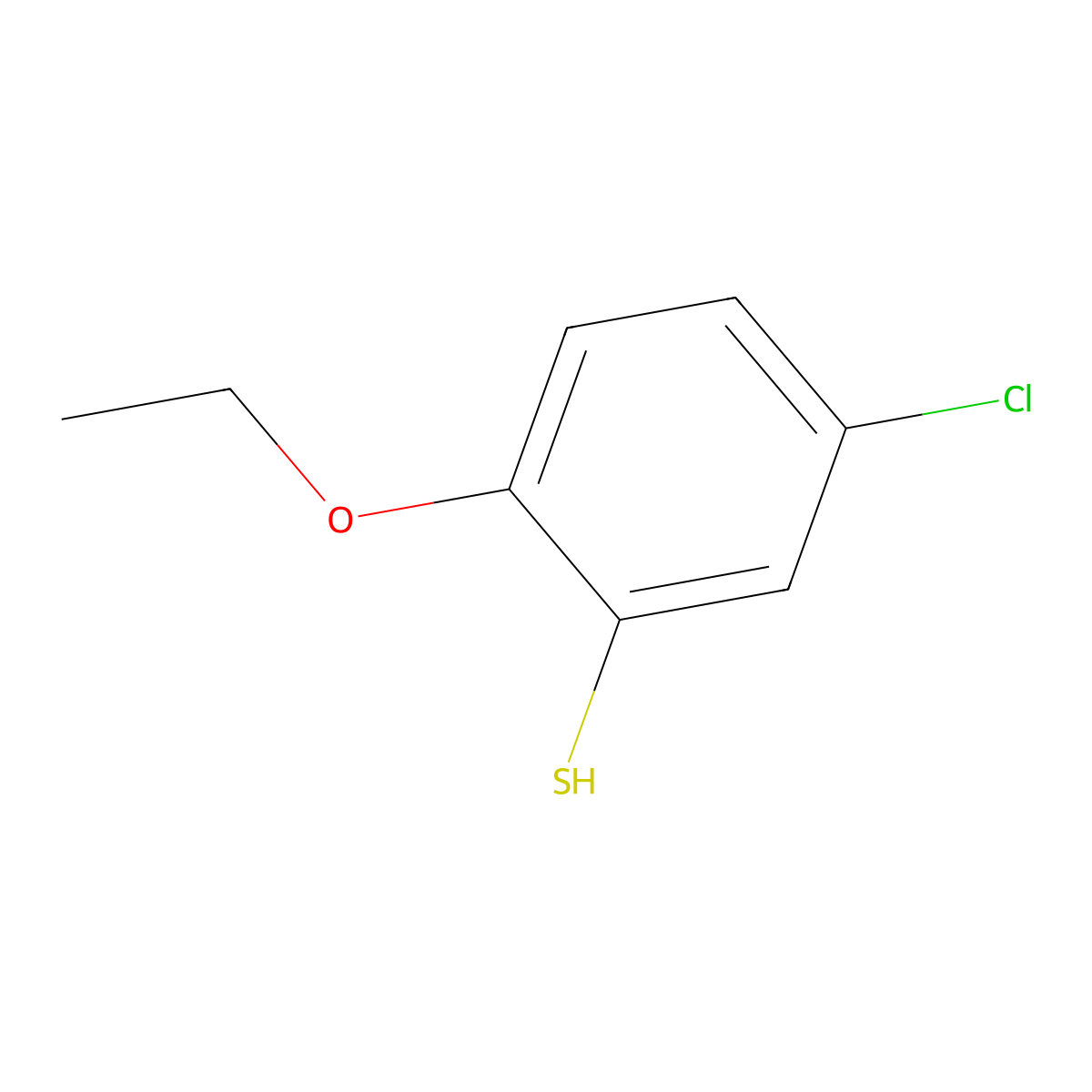 5-Chloro-2-ethoxybenzenethiol molecular structure, CAS 23385-49-1