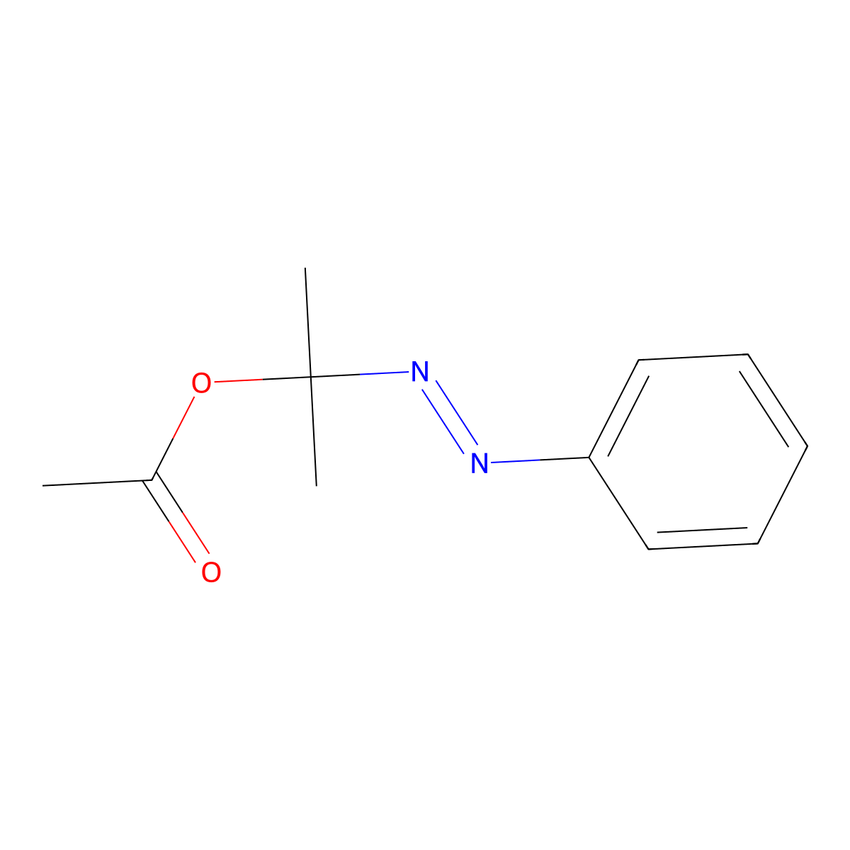 2-Phenyldiazenylpropan-2-yl acetate molecular structure, CAS 23386-03-0