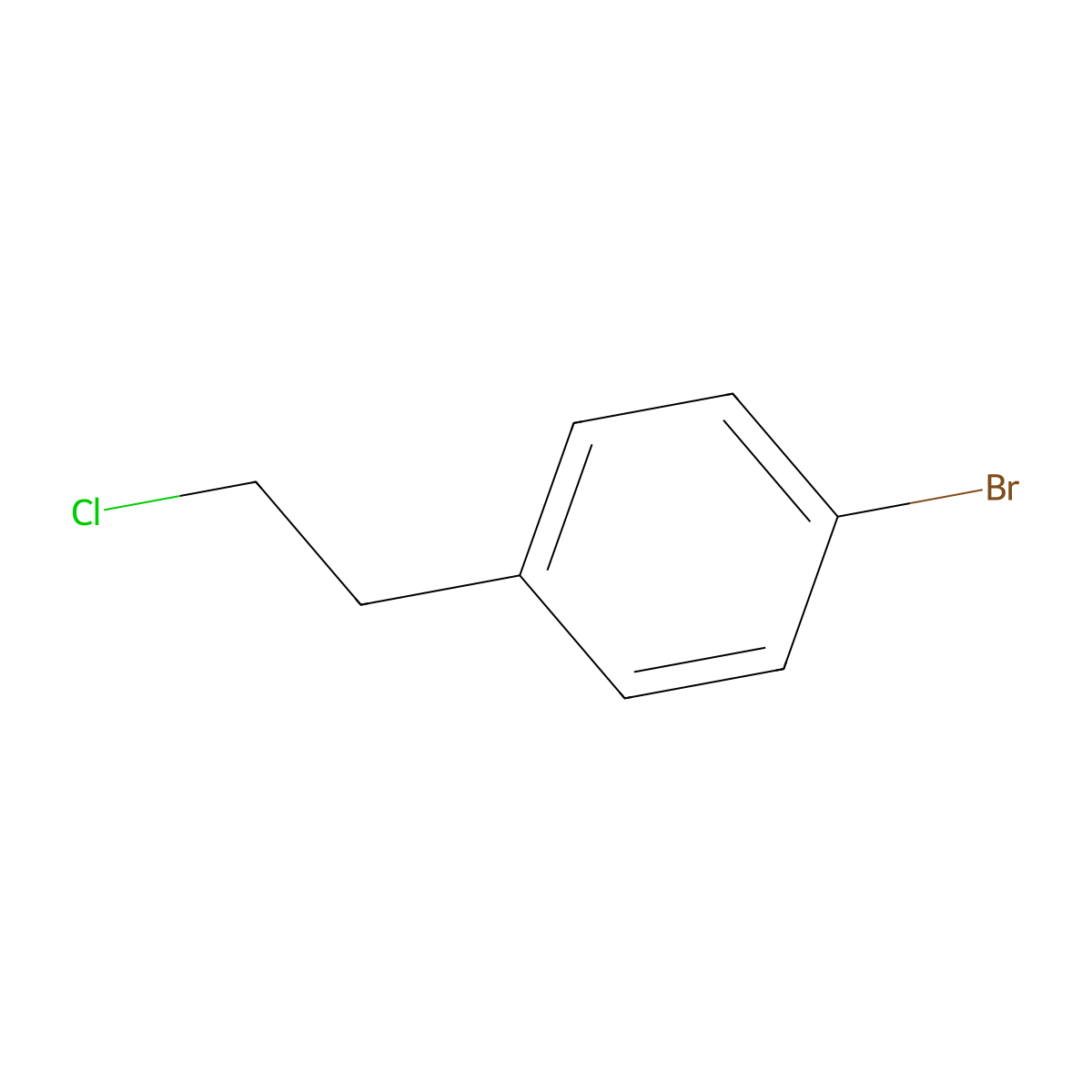 1-Bromo-4-(2-chloroethyl)benzene molecular structure, CAS 23386-17-6