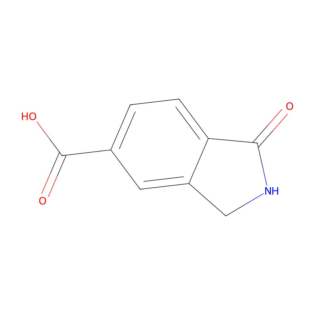 1-Oxo-2,3-dihydro-1H-isoindole-5-carboxylic acid molecular structure, CAS 23386-40-5