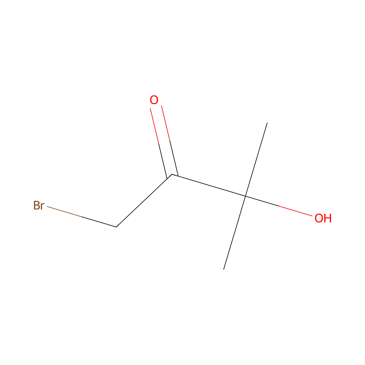1-Bromo-3-hydroxy-3-methylbutan-2-one molecular structure, CAS 23386-78-9