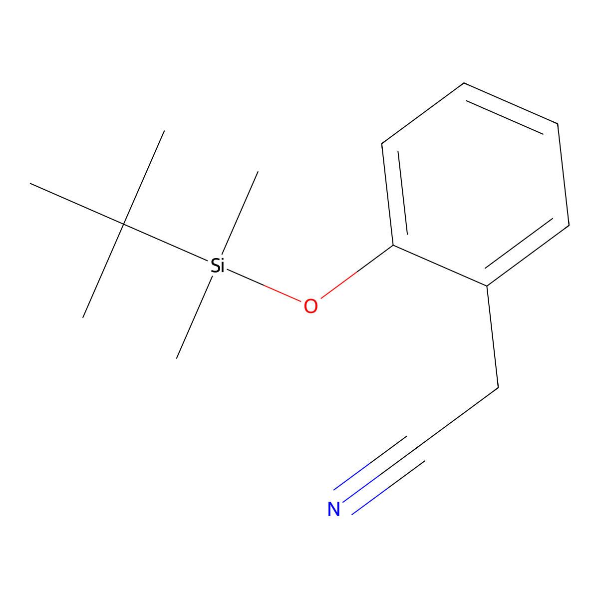 2-[2-[(tert-Butyldimethylsilyl)oxy]phenyl]acetonitrile molecular structure, CAS 2338684-84-5