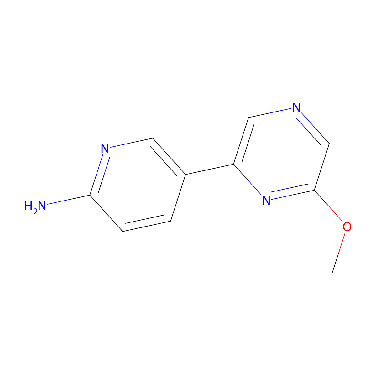 5-(6-Methoxy-2-pyrazinyl)-2-pyridinamine molecular structure, CAS 2338817-75-5