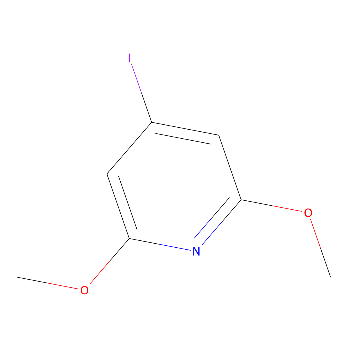 2,6-Dimethoxy-4-iodopyridine molecular structure, CAS 2338818-59-8