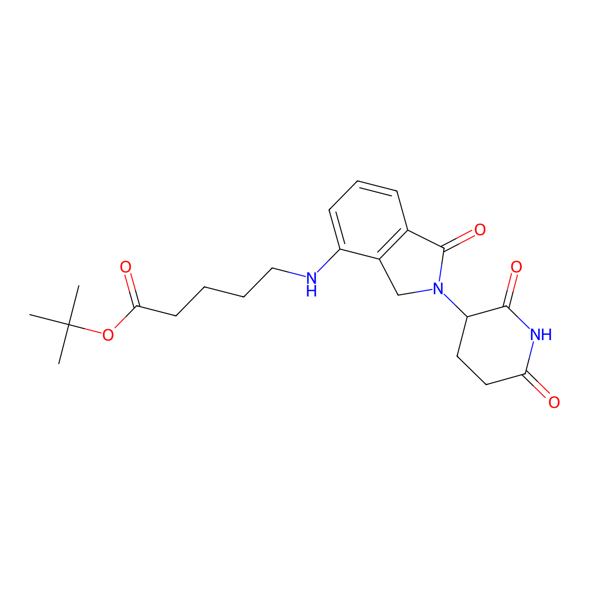 Lenalidomide-C4-COO(t-Bu) molecular structure, CAS 2338824-23-8