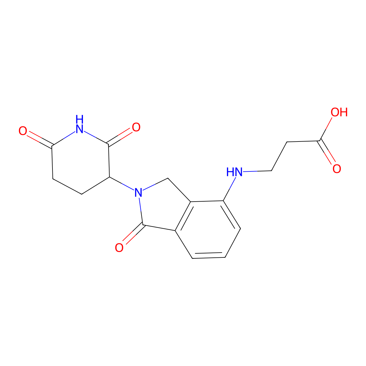 3-((2-(2,6-Dioxopiperidin-3-yl)-1-oxoisoindolin-4-yl)amino)propanoic acid molecular structure, CAS 2338824-28-3