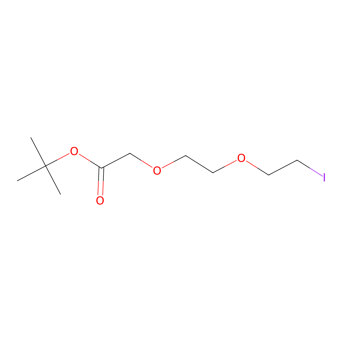 tert-Butyl 2-(2-(2-iodoethoxy)ethoxy)acetate molecular structure, CAS 2338824-60-3