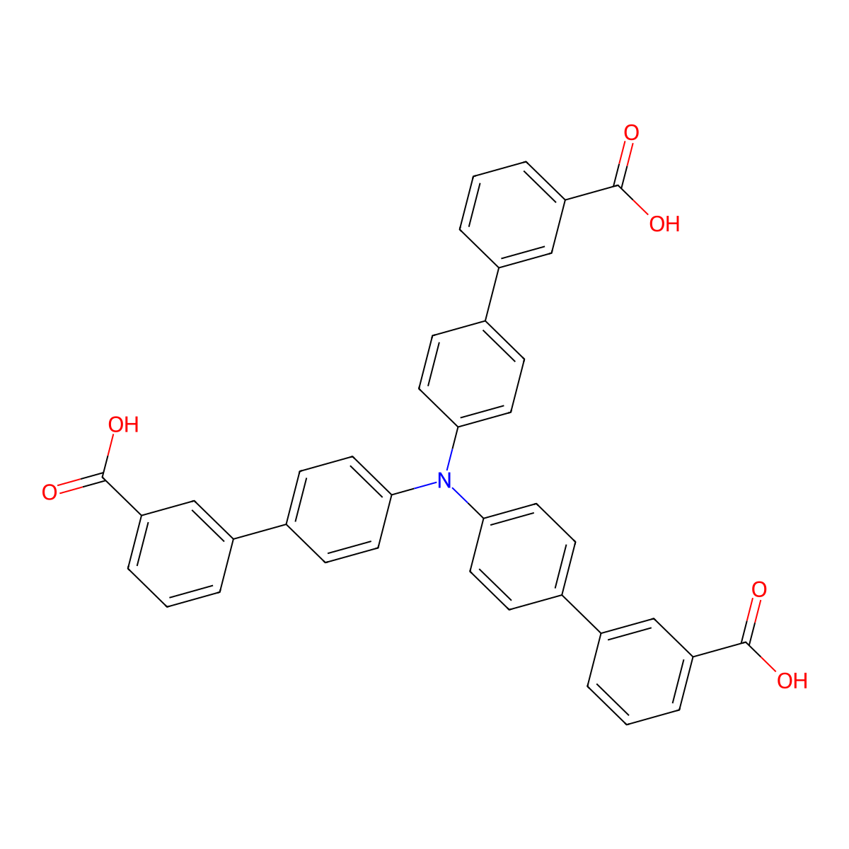 4',4''',4'''''-Nitrilotris(([1,1'-biphenyl]-3-carboxylic acid)) molecular structure, CAS 2338875-40-2