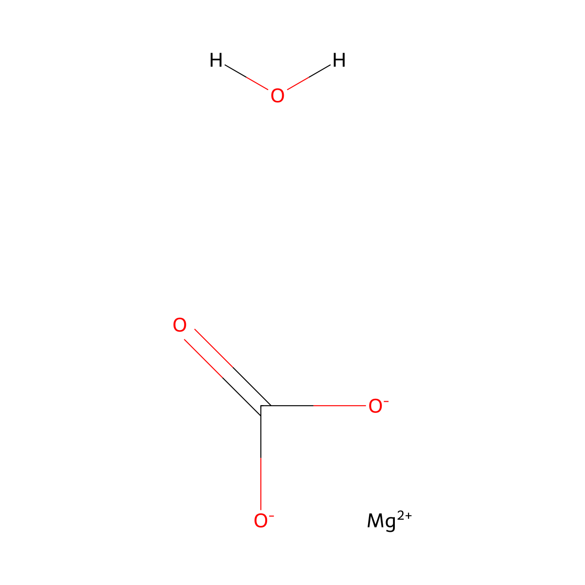 Magnesium hydroxycarbonate molecular structure, CAS 23389-33-5