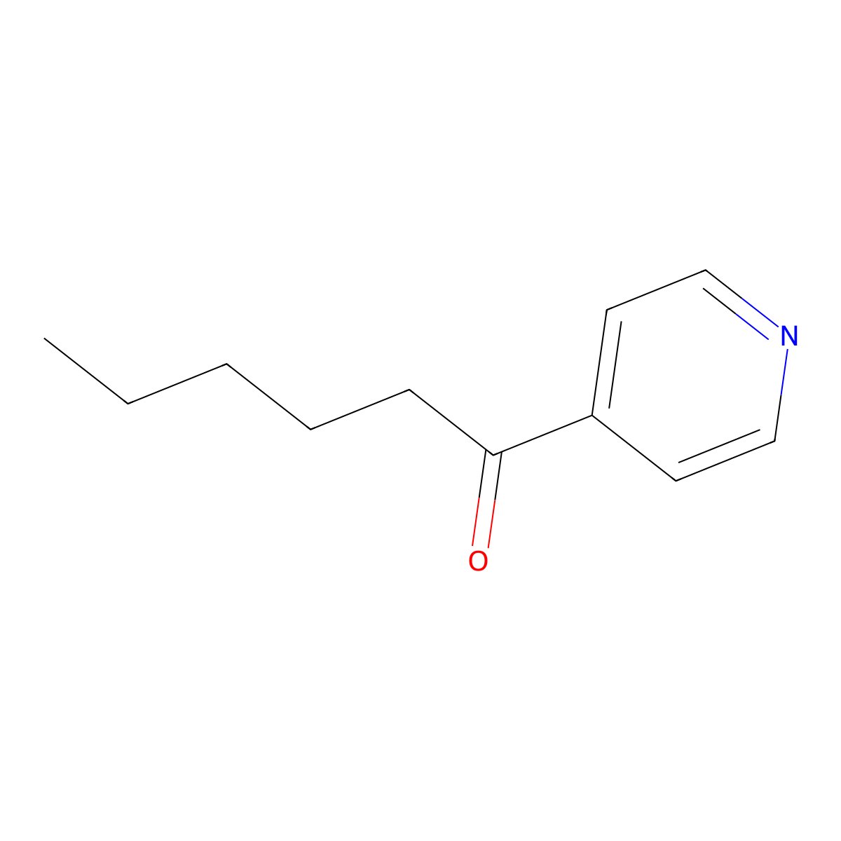 1-Hexanone, 1-(4-pyridyl)- molecular structure, CAS 23389-74-4