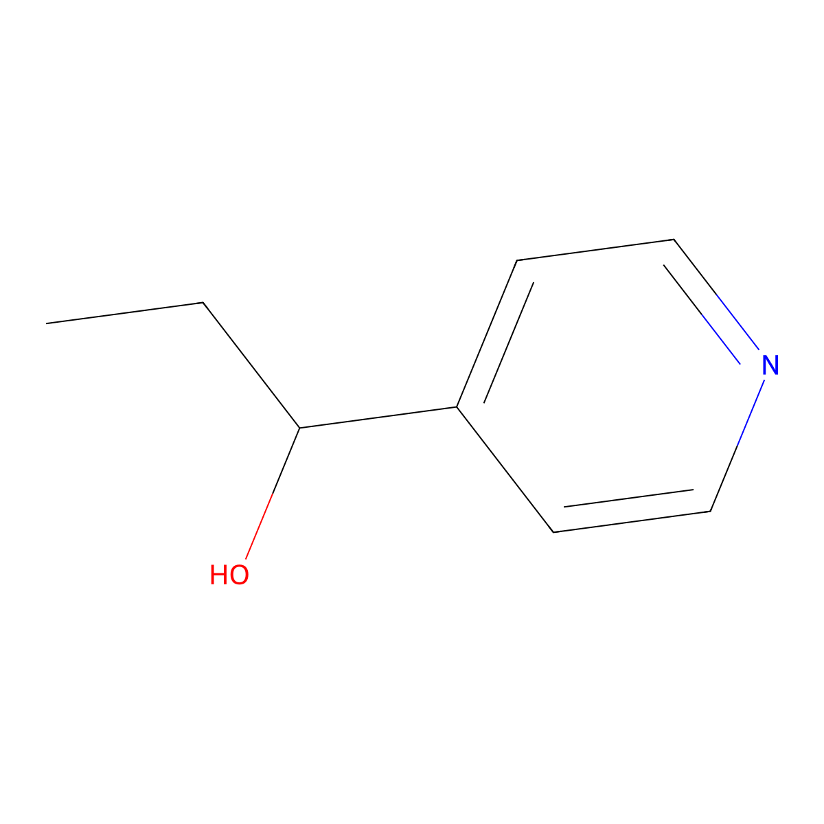 1-(Pyridin-4-yl)propan-1-ol molecular structure, CAS 23389-76-6