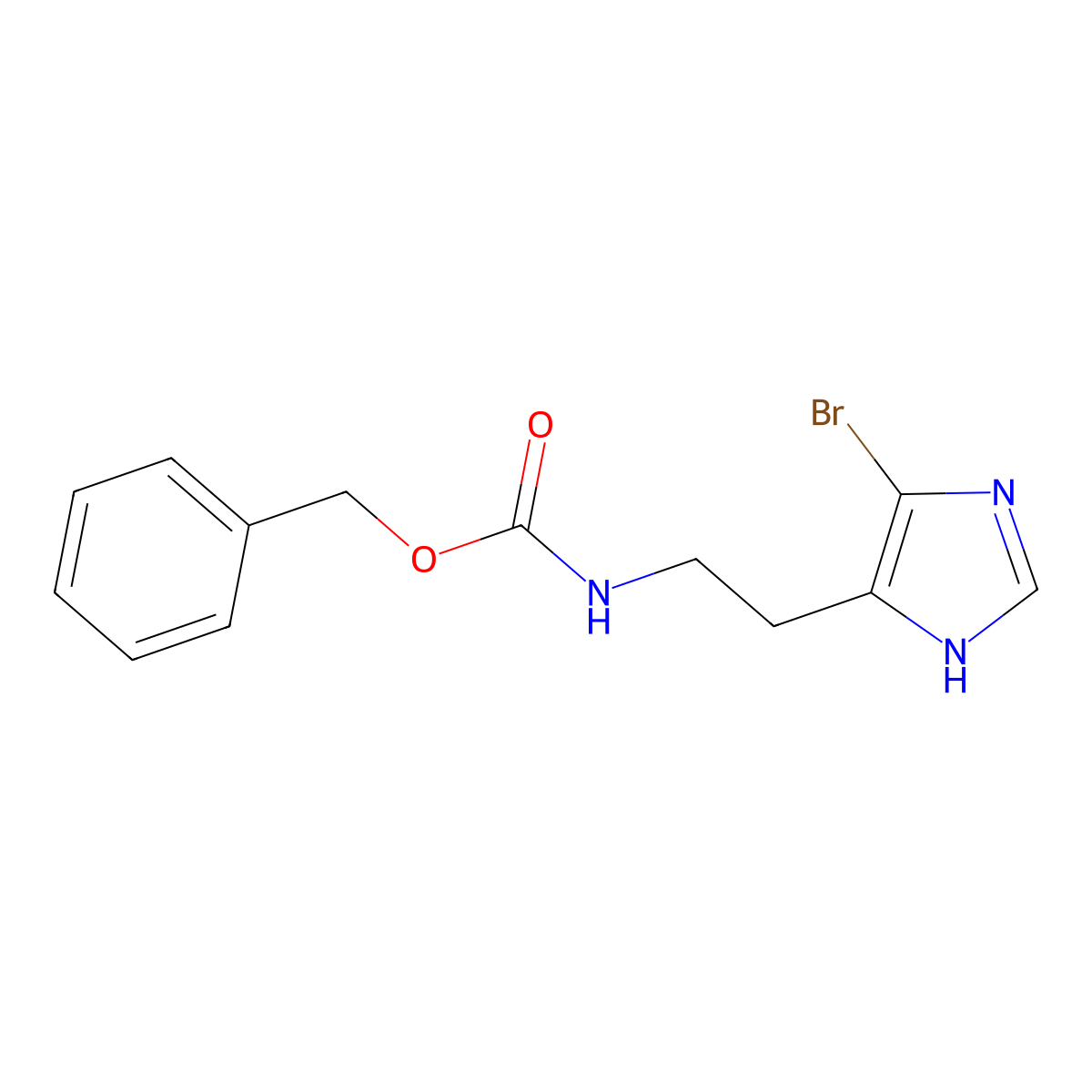 benzyl N-[2-(5-bromo-1H-imidazol-4-yl)ethyl]carbamate molecular structure, CAS 2338920-84-4