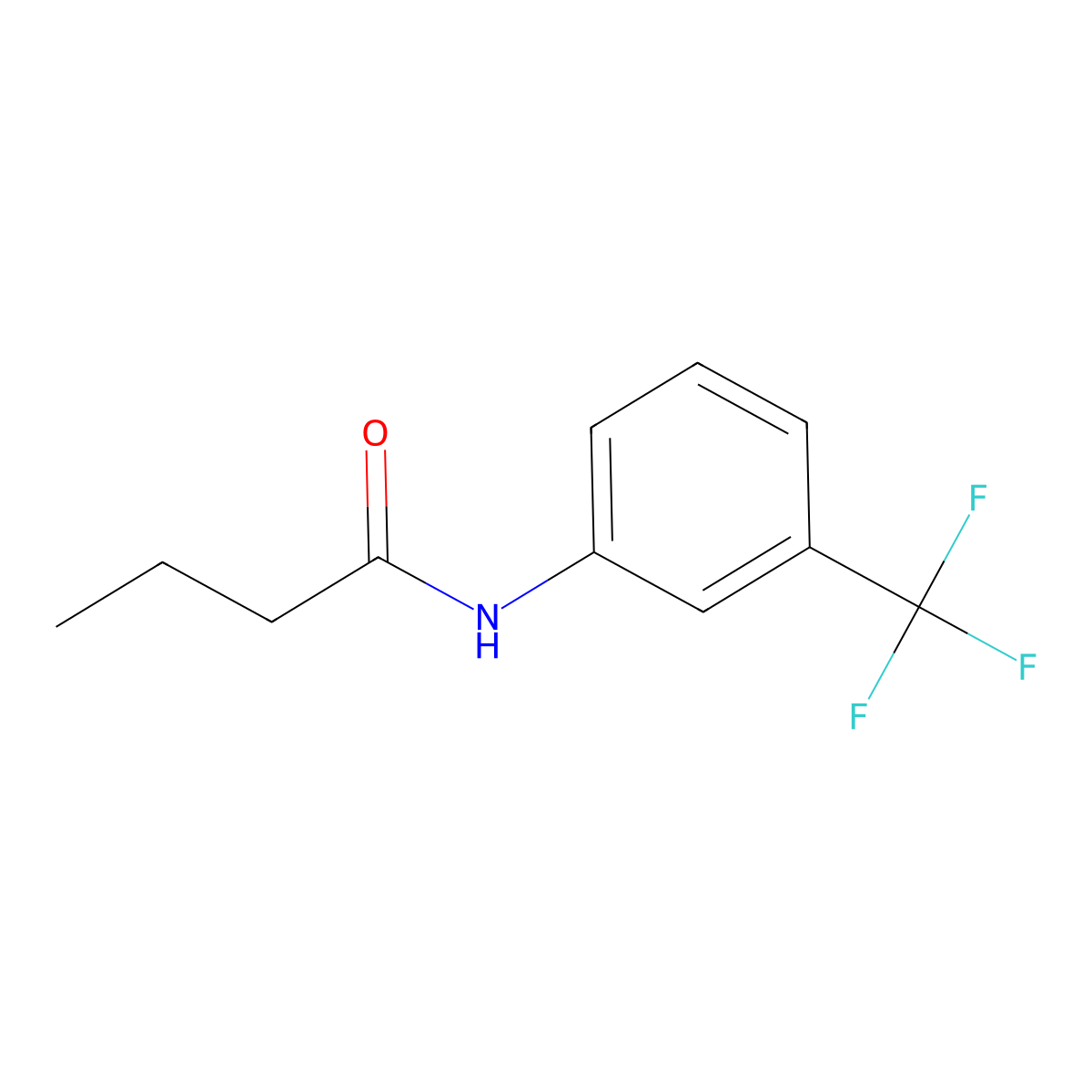 N-[3-(trifluoromethyl)phenyl]butanamide molecular structure, CAS 2339-19-7
