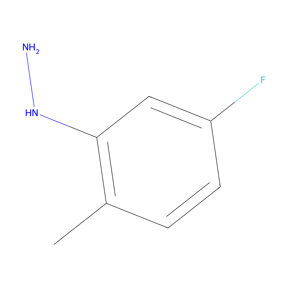 (5-Fluoro-2-methylphenyl)hydrazine molecular structure, CAS 2339-53-9