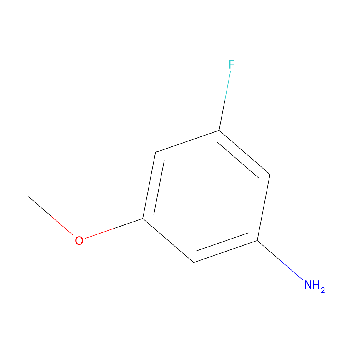 3-Fluoro-5-methoxyaniline molecular structure, CAS 2339-58-4