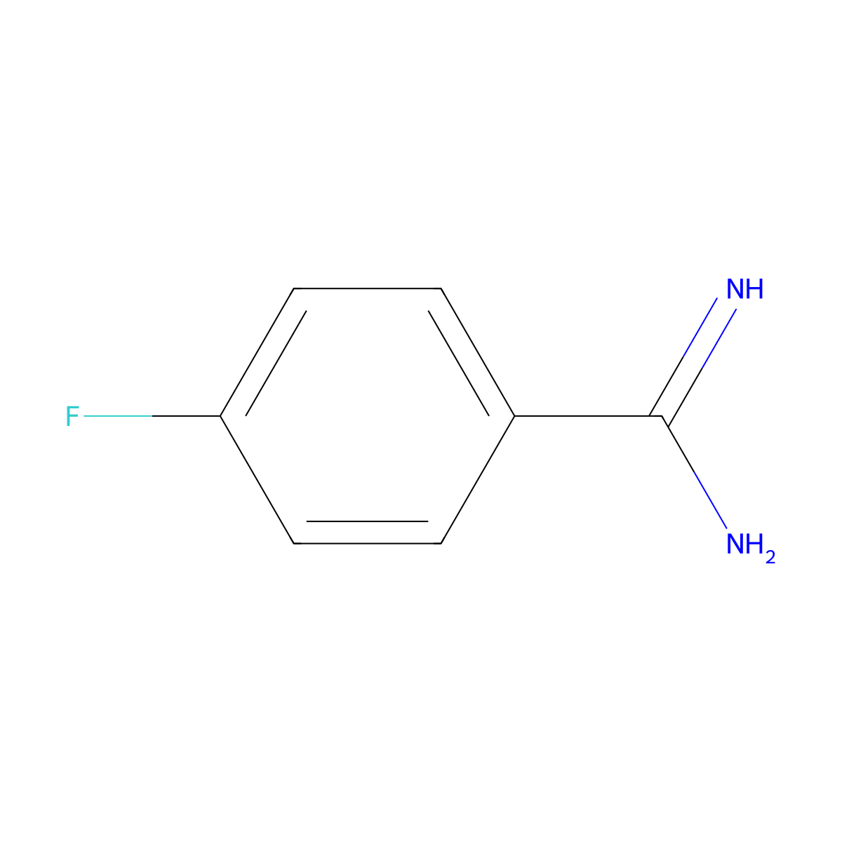 4-Fluorobenzamidine molecular structure, CAS 2339-59-5