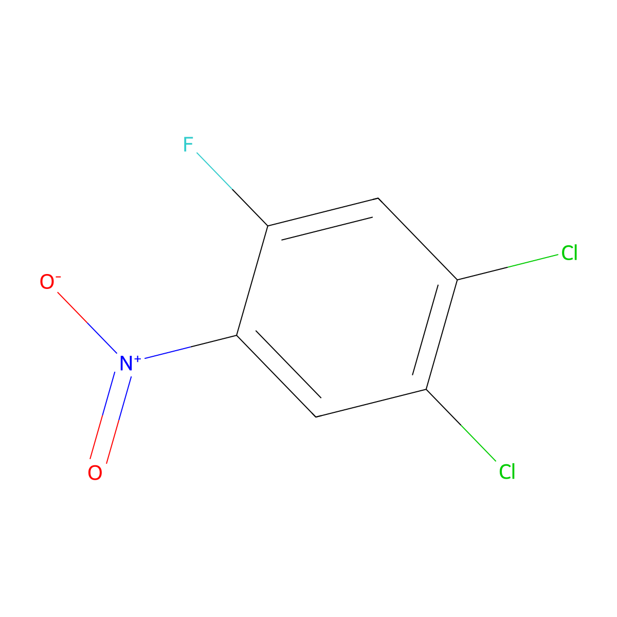 1,2-Dichloro-4-fluoro-5-nitrobenzene molecular structure, CAS 2339-78-8