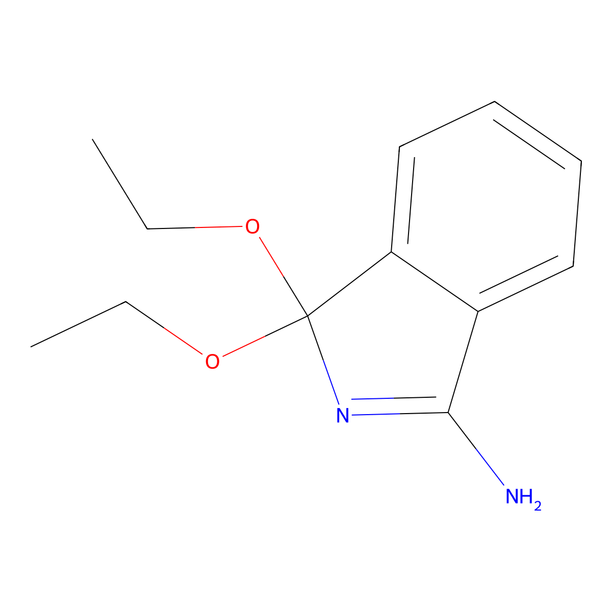3,3-Diethoxyisoindol-1-amine molecular structure, CAS 23395-07-5
