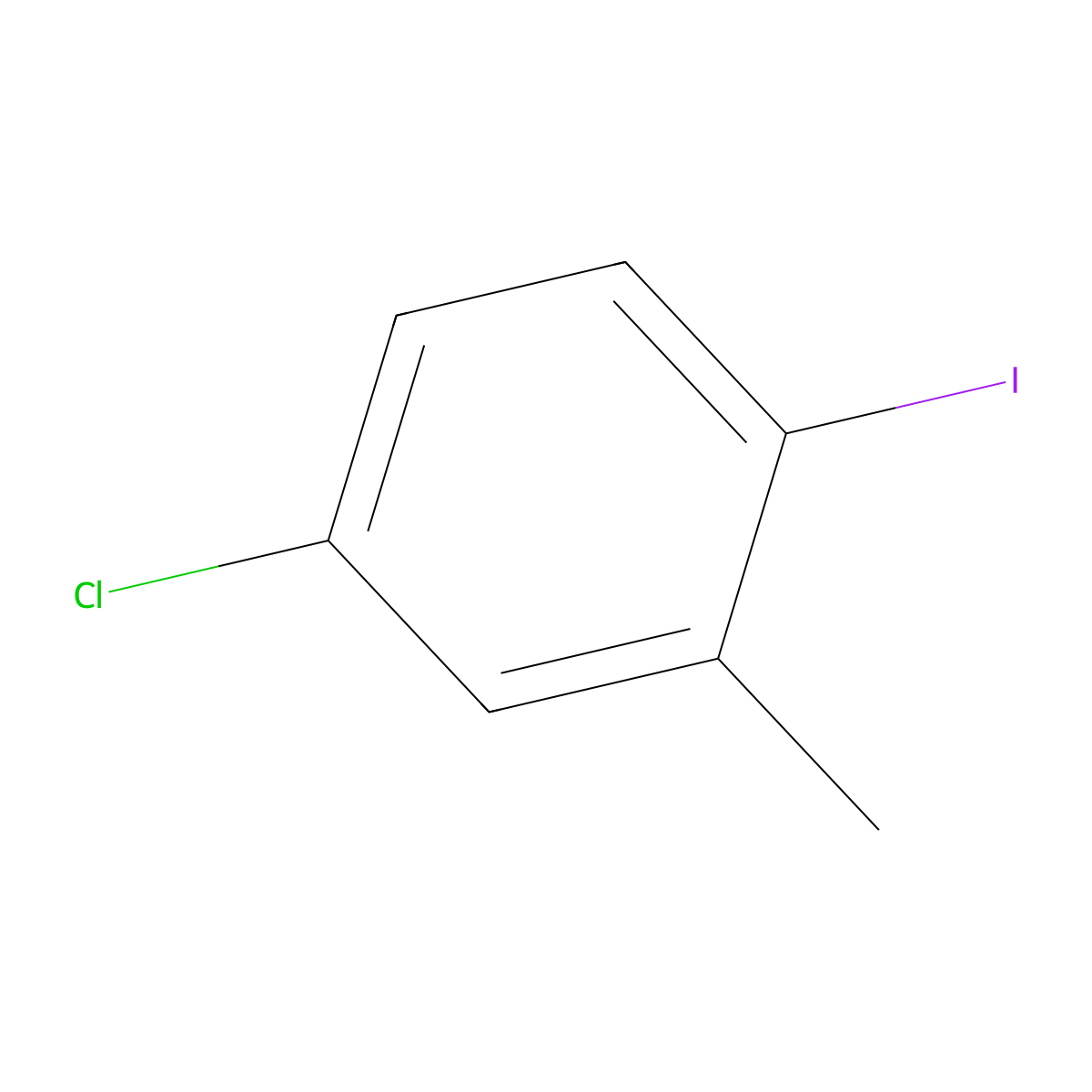 4-Chloro-1-iodo-2-methylbenzene molecular structure, CAS 23399-70-4