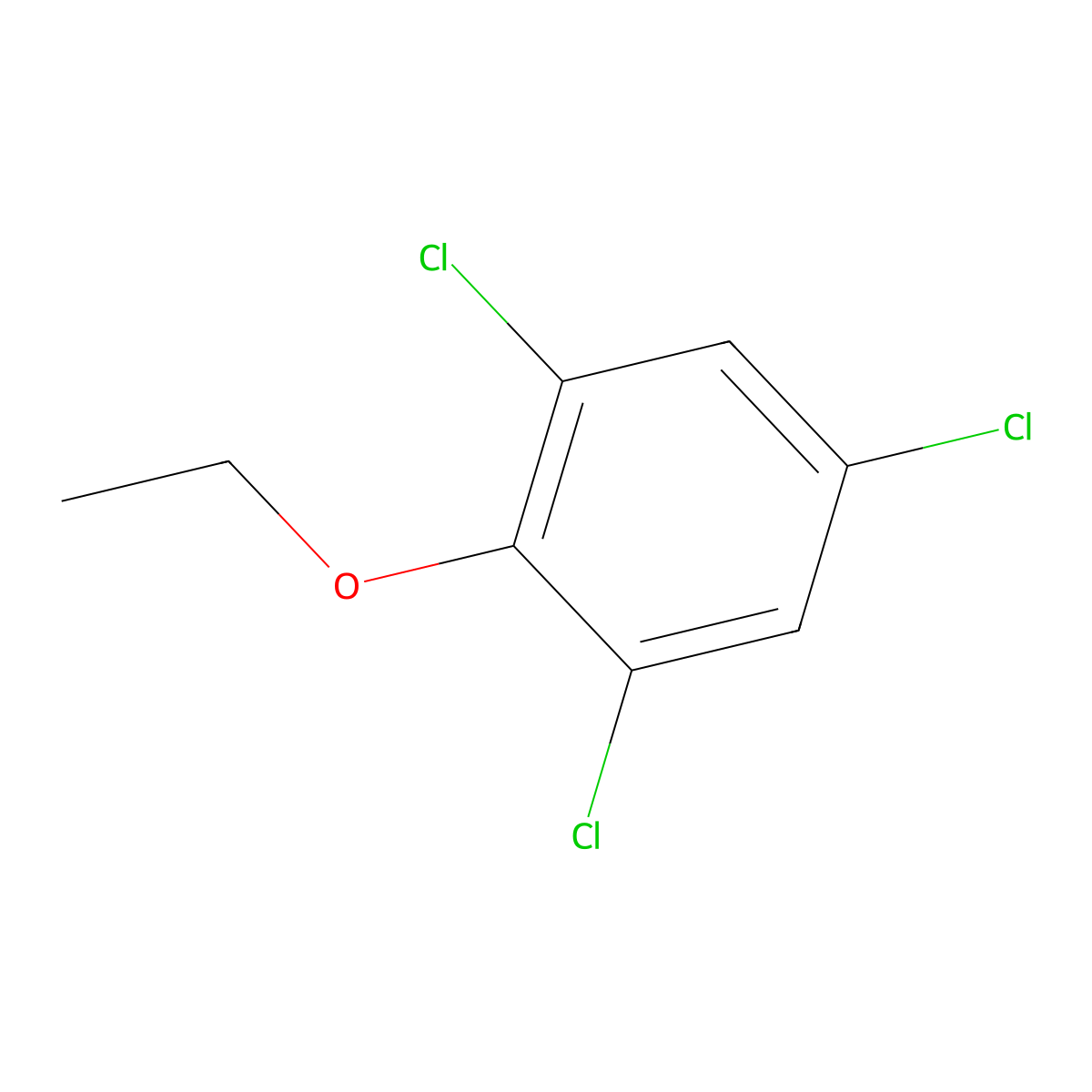 2,4,6-Trichlorophenetole molecular structure, CAS 23399-88-4