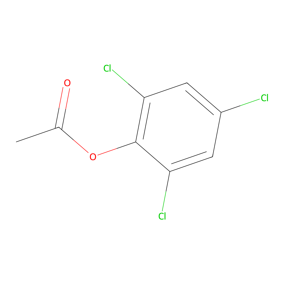 2,4,6-Trichlorophenyl Acetate molecular structure, CAS 23399-90-8