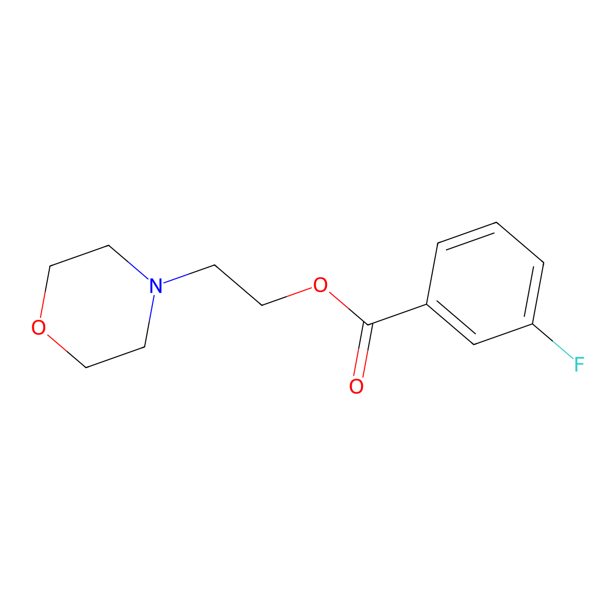 2-Morpholin-4-ylethyl 3-fluorobenzoate molecular structure, CAS 2340-69-4