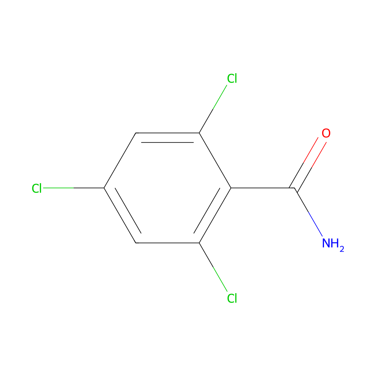 2,4,6-Trichlorobenzamide molecular structure, CAS 23400-04-6