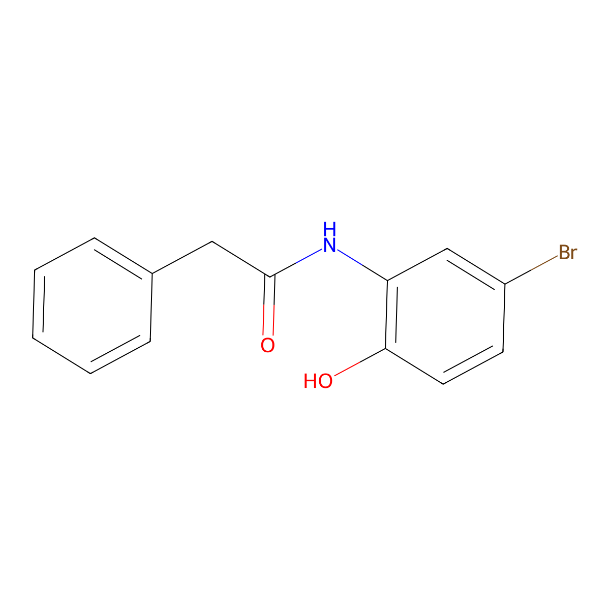 N-(5-bromo-2-hydroxyphenyl)-2-phenylacetamide molecular structure, CAS 2340073-49-4