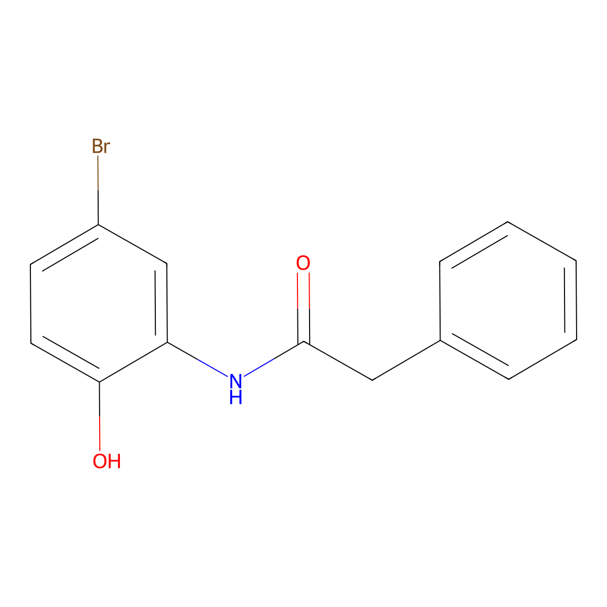 N-(5-bromo-2-hydroxyphenyl)-2-phenylacetamide molecular structure, CAS 2340073-49-4