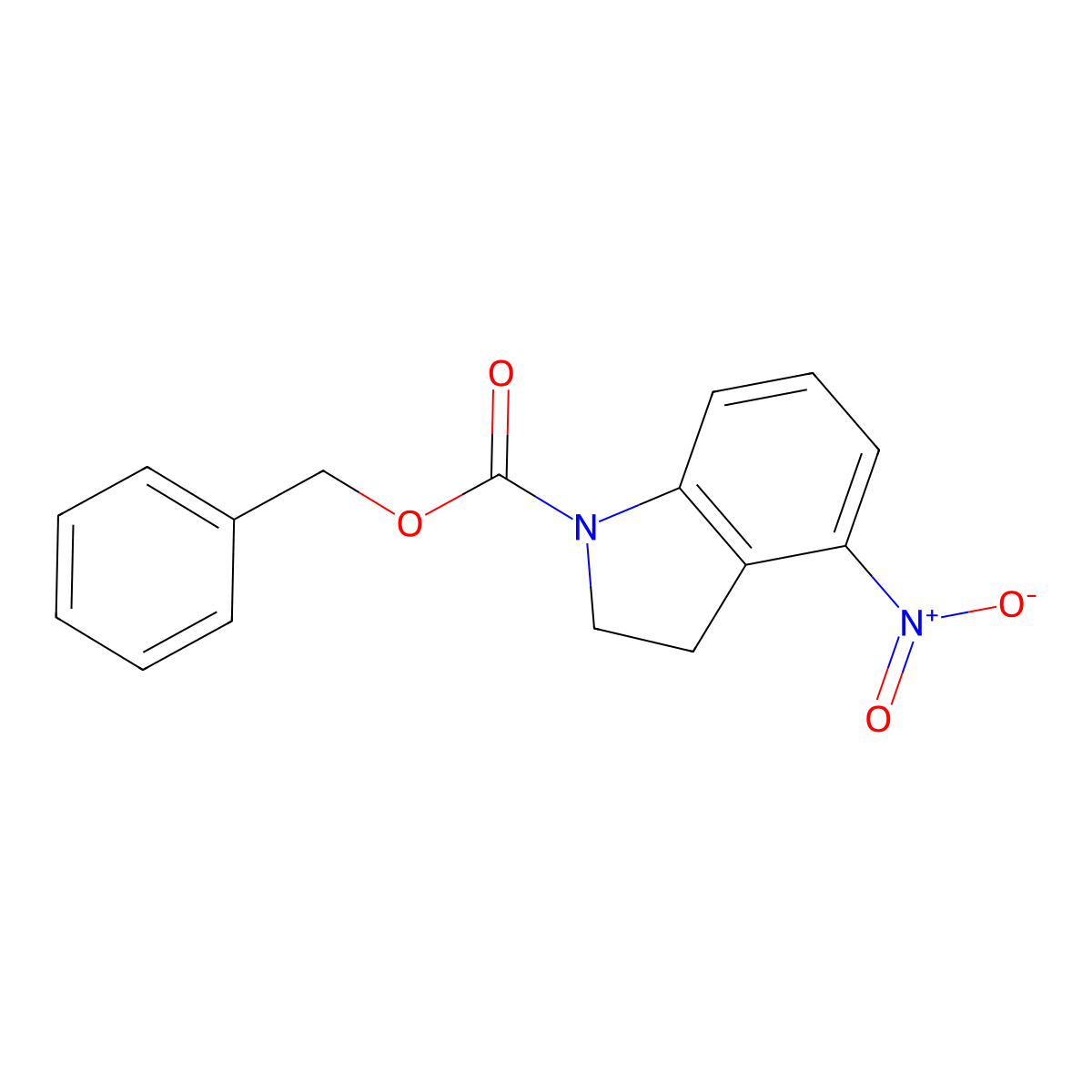 benzyl 4-nitro-2,3-dihydro-1H-indole-1-carboxylate molecular structure, CAS 2340138-59-0