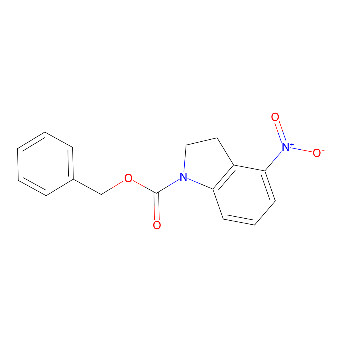 benzyl 4-nitro-2,3-dihydro-1H-indole-1-carboxylate molecular structure, CAS 2340138-59-0