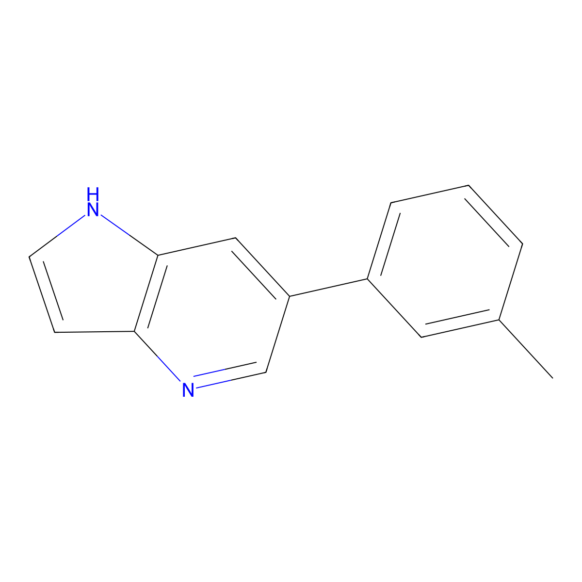 6-(m-tolyl)-1H-pyrrolo[3,2-b]pyridine molecular structure, CAS 2340293-55-0